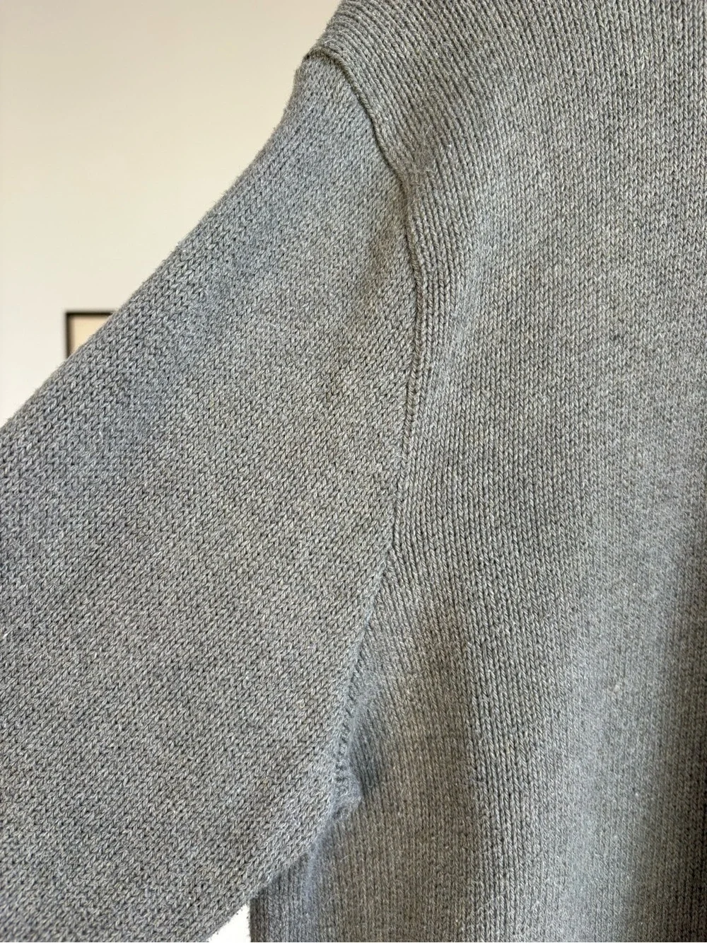 Polo Ralph Lauren Men’s XL Gray Pima Cotton Quarter Zip Sweater